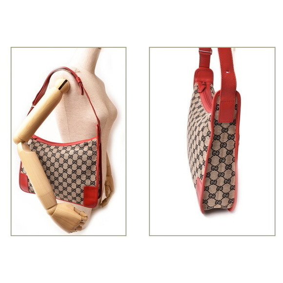 Gucci Shoulder Bag GG Blue Beige Red - Picture 2 of 11